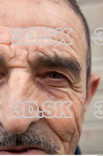 Old white man head wrinkles photo 0002